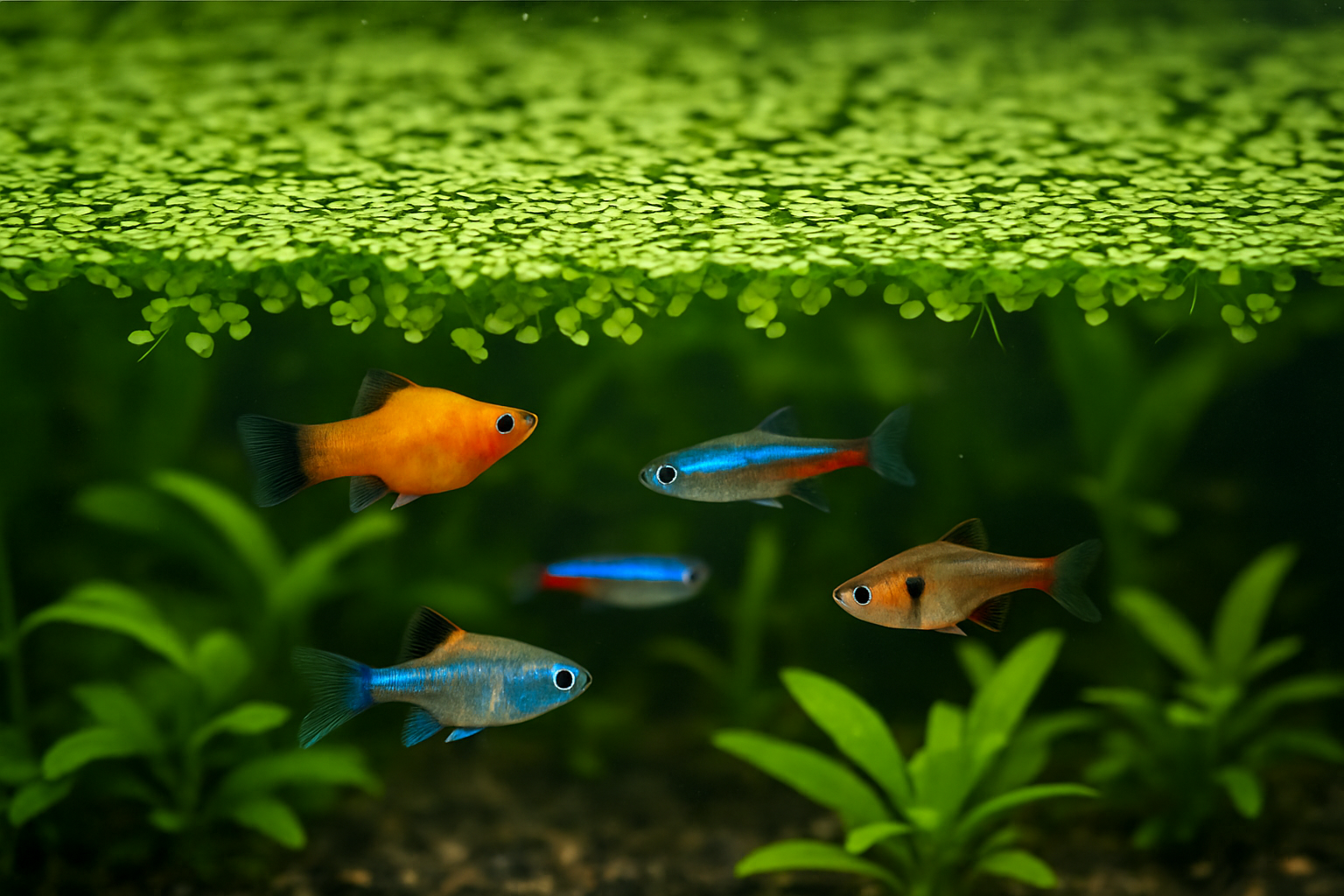 duckweed in tanks desired water quality